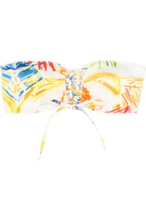 CHARO RUIZ IBIZA Badetøj, Dame, Flerfarvet, M, Polyester, Abstrakt Bandeau Bikini Top Cecilia
