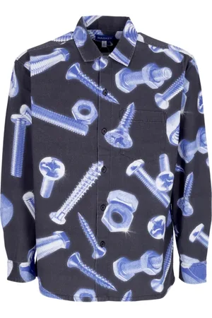 MARKET Skjorte, Herre, Sort, L, Casual Bluser