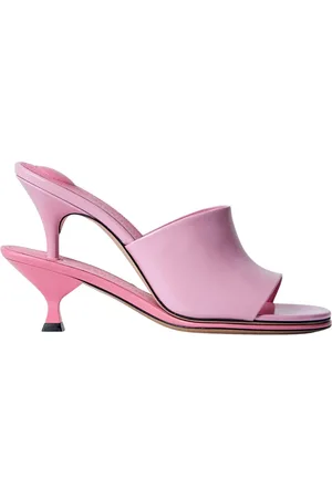 Jacquemus Sko, Dame, Lyserød, 36 EU, Læder, Dobbelt Hæl Åben Tå Mules