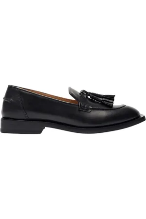 Scarosso Sko, Dame, Sort, 39 1/2 EU, Læder, Tassel Loafers i kalveskindslæder