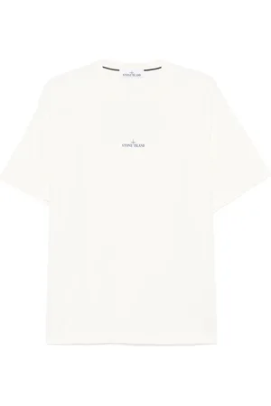 Stone Island Top, Herre, Hvid, XL, Logo T-shirt Hvid Polos