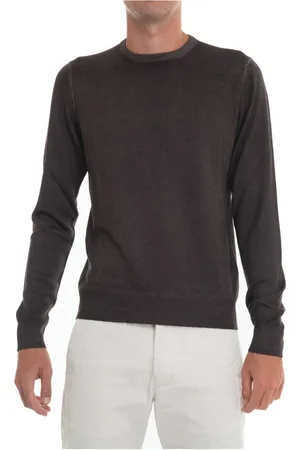Gran Sasso Strik, Herre, Brun, 4XL, Uld, Round-hals pullover
