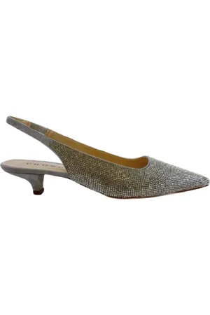 Prosperine Sko, Dame, Grå, 37 EU, Læder, Krystal Spids Sandal