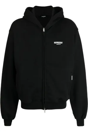 Represent Sweathshirts & Hoodies, Herre, Sort, S, Bomuld, Logo Zip Hoodie