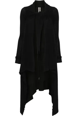Rick Owens Strik, Dame, Sort, M, Uld, Ribstrikket Sweater