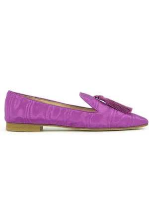 Prosperine Sko, Dame, Lilla, 38 EU, Læder, Dame Moirè Loafer med Tassels
