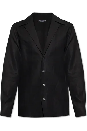 Dolce & Gabbana Skjorte, Herre, Sort, L, Linned, Linnedskjorte