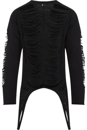 Rick Owens Top, Herre, Sort, L, Uld, Langærmet top