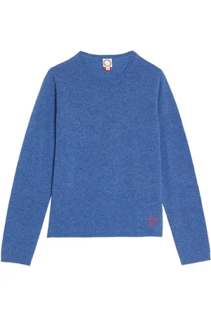 Inès de la Fressange Strik, Dame, Blå, L, Denim, Denim Blå Angelina Jumper