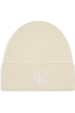 Calvin Klein Tilbehør, Dame, , ONE SIZE, Polyester, Hvid Polyester Kasket til Kvinder