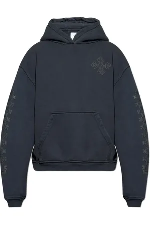 Rhude Sweathshirts & Hoodies, Herre, Grå, S, Bomuld, Logo Hættetrøje