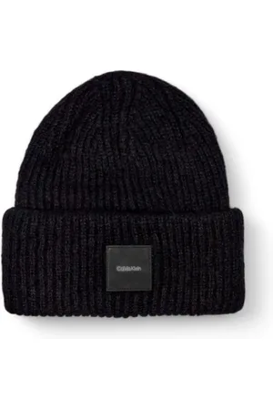 Calvin Klein Tilbehør, Herre, Sort, ONE SIZE, Uld, Luksuriøs Alpaka Uld Blend Strikket Kasket