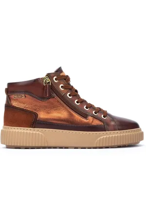 Pikolinos Sko, Dame, Brun, 40 EU, Læder, Riells Brun High Top Sneaker