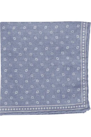 ELEVENTY Tilbehør, unisex, Blå, ONE SIZE, Bomuld, Geometrisk Uld Bomuld Pochette Fantasi
