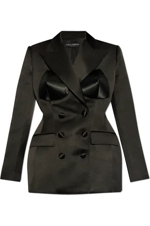 Dolce & Gabbana Jakke, Dame, Sort, S, Uld, Silke blazer