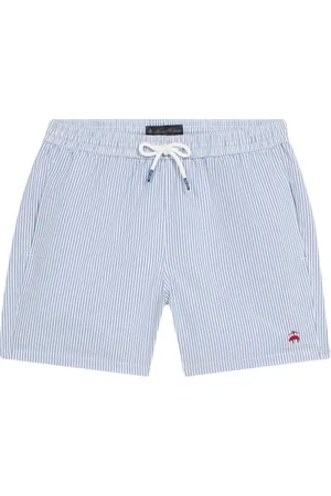 Brooks Brothers Badetøj, Herre, Blå, 2XL, Bomuld, Navy Stripe Badebukser