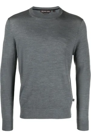 Michael Kors Strik, Herre, Blå, 2XL, Uld, Merino Uldtrøje