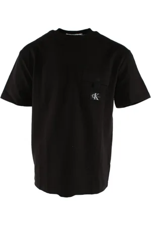 Calvin Klein Top, Herre, Sort, S, Bomuld, Sort Oversized T-shirt med Elastan