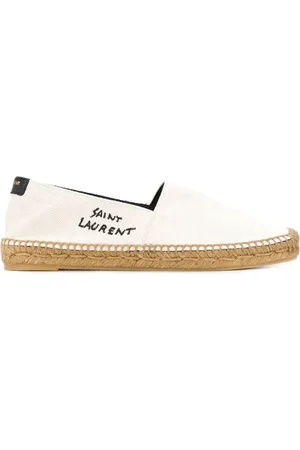 Saint Laurent Sko, Dame, , 40 EU, Bomuld, Logo-broderede espadriller