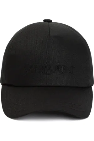 Saint Laurent Tilbehør, Herre, Sort, 57 CM, Bomuld, Bomulds- og linned baseballkasket