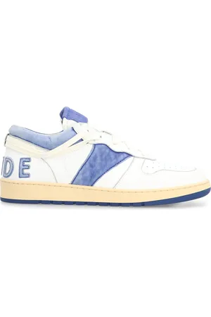 Rhude Sko, Herre, Blå, 42 EU, Læder, Vintage Læder Low-Top Sneakers
