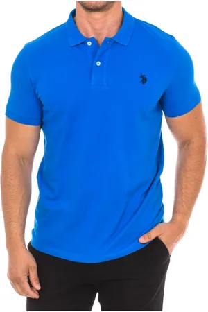 U.S. Polo Assn. Top, Herre, Blå, 2XL, Bomuld, Kortærmet polo