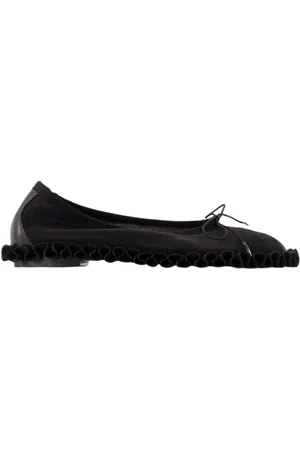 Simone Rocha Sko, Dame, Sort, 40 EU, Sort Mesh Frill Ballerina