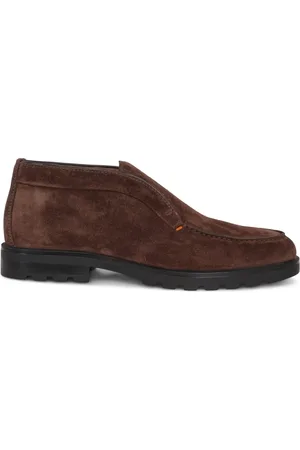 santoni Sko, Herre, Brun, 41 1/2 EU, Suede, Klassisk Suede Chukka Støvle