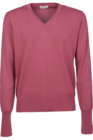 BALLANTYNE Strik, Herre, Lyserød, L, Sweater