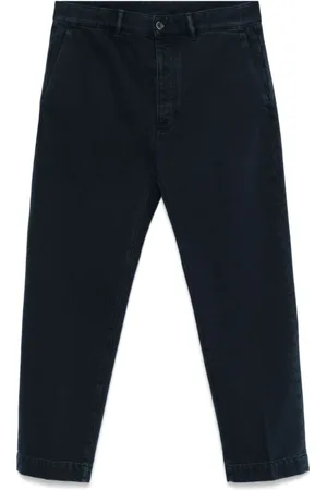 Nine In The Morning Jeans, Herre, Blå, W32, Blå Bukser med Frontknap Lukning