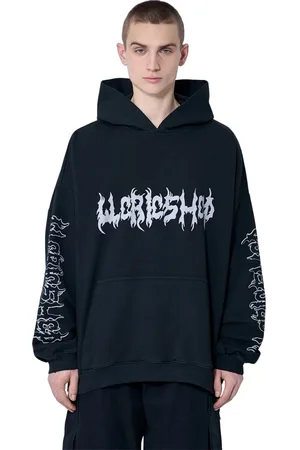 032c Sweathshirts & Hoodies, Herre, Sort, XL, Bomuld, Hættetrøje med logo-motiv