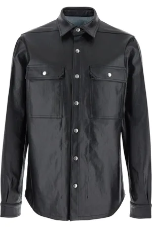 Rick Owens Jakke, Herre, Sort, XL, Bomuld, Sort Bomuldsblandet Jakke med Lommer
