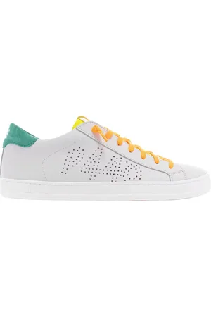 P448 Sko, Herre, Hvid, 42 EU, Læder, Hvide fluorescerende sneakers John 2