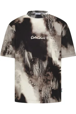 Carlo Colucci Top, Herre, Flerfarvet, M, Dynamisk Sprayed Knit T-shirt