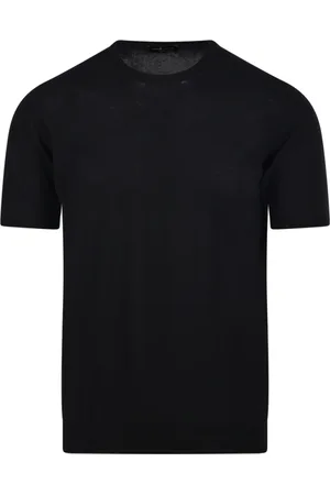 Roberto Collina Top, Herre, Sort, M, Bomuld, Sort Rund Hals Sweater