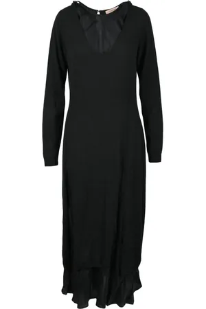 Twin-Set Kjole, Dame, Sort, XS, Uld, Kvinders Kjole i Uldblanding