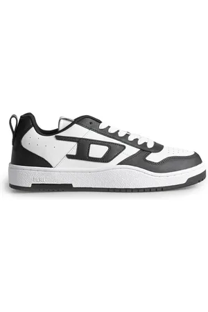 Diesel Sko, Herre, Sort, 42 EU, Læder, Hvide Læder Lave Top Sneakers
