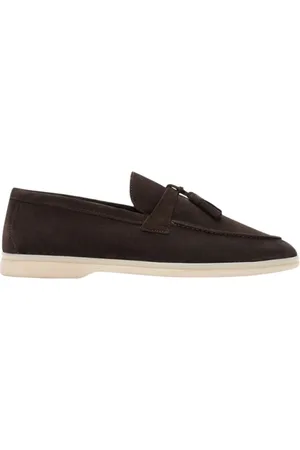 Scarosso Sko, Herre, Brun, 42 1/2 EU, Suede, Leandro Tassel Loafers