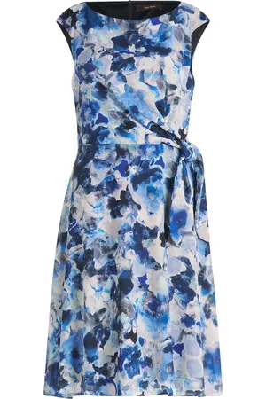 Vera Mont Kjole, Dame, Flerfarvet, L, Chiffon, Chiffon Cocktailkjole med Bælte