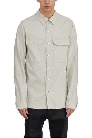 Rick Owens Skjorte, Herre, Hvid, L, Bomuld, Outer Shirt