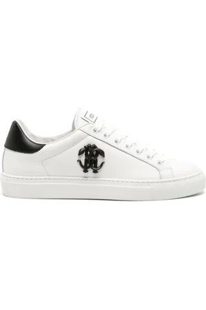 Roberto Cavalli Sko, Dame, Hvid, 36 EU, Læder, Hvide Læder Casual Sneakers