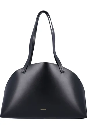 Jil Sander Taske, Dame, Sort, ONE SIZE, Uld, Sort Curve Shoulder Håndtaske