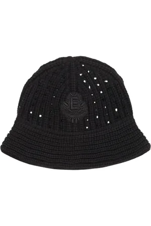 ERMANNO SCERVINO Tilbehør, Dame, Sort, M, Uld, Sort uld Cloche Hat med krystaller