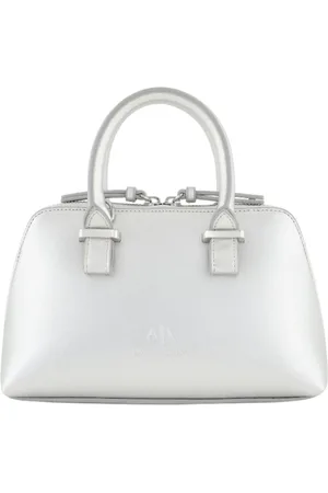 Armani Exchange Taske, Dame, Grå, ONE SIZE, Uld, Sølv Logo Top Zip Taske