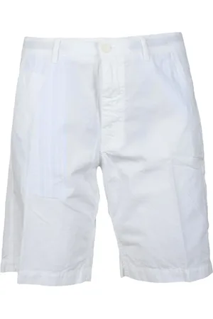 Aspesi Shorts, Herre, Hvid, L, Bomuld, Bomuld Bermuda Shorts med lynlås lukning