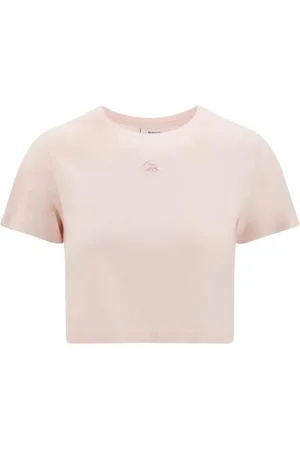 Maison Kitsuné Top, Dame, Lyserød, L, Bomuld, Ikonsk Logo Bomuld T-shirt