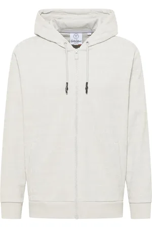 Carlo Colucci Sweathshirts & Hoodies, Herre, Grå, XL, Uld, Stilfuld Hoodie Jakke