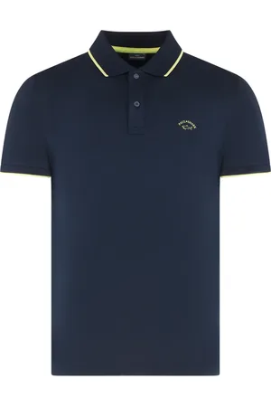Paul & Shark Top, Herre, Blå, 3XL, Bomuld, Bomuld Polo Skjorte Ribbede Kanter
