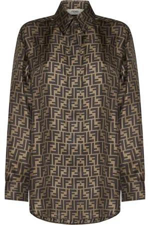 Fendi Bluser & Skjorter, Dame, Flerfarvet, XS, Uld, Stilfulde Skjorter