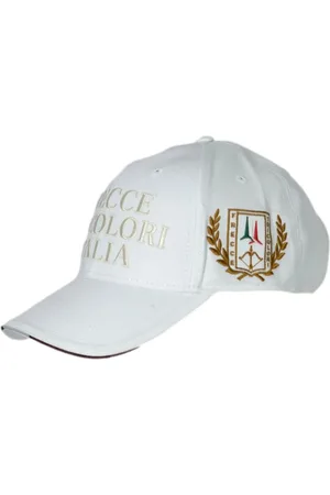 Aeronautica Militare Tilbehør, Herre, Hvid, ONE SIZE, Bomuld, Tricolor Pile Baseball Cap Hvid